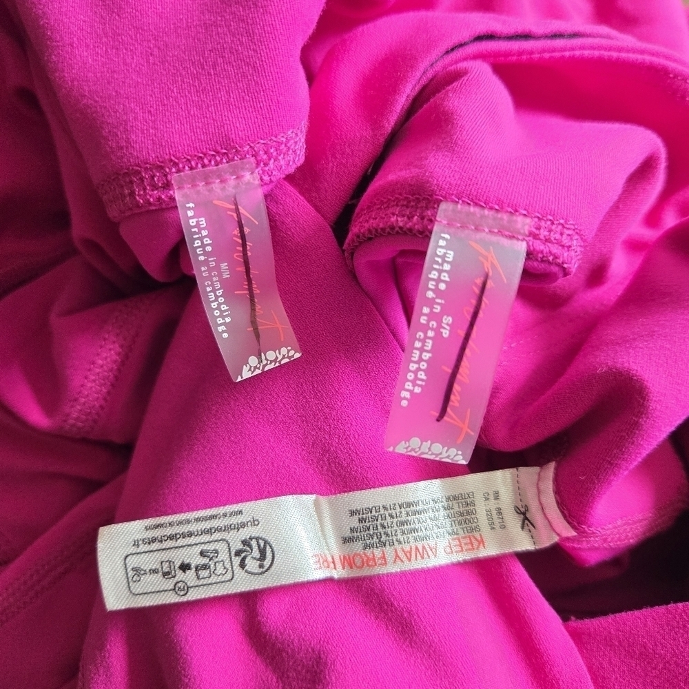 New Free People Movement Never Better One-Piece Berry Magenta Dance Suit Runsie - Picture 10 of 10